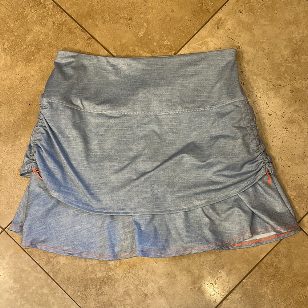 Lucky in Love Sky Blue Ruched Mini Skirt